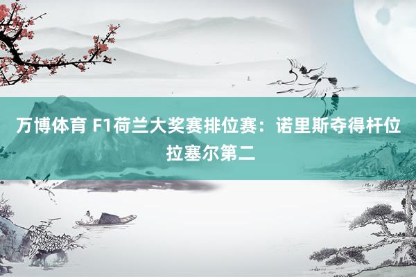 万博体育 F1荷兰大奖赛排位赛:诺里斯夺得杆位 拉塞尔第二